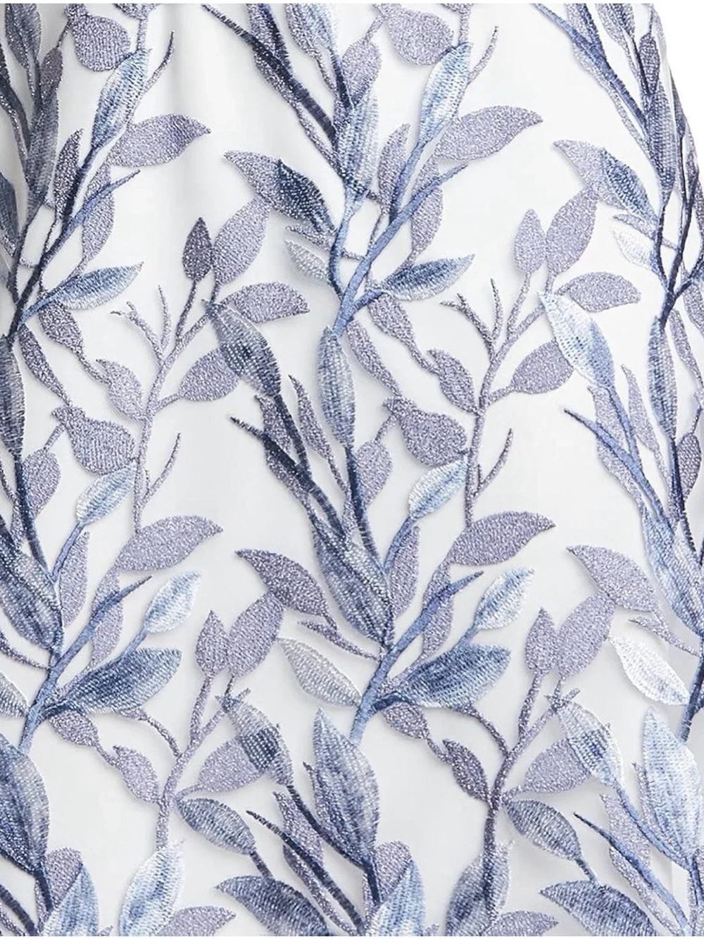 Adrianna Papell Leaf Embroidered A-Line Dress - Picture 3 of 9
